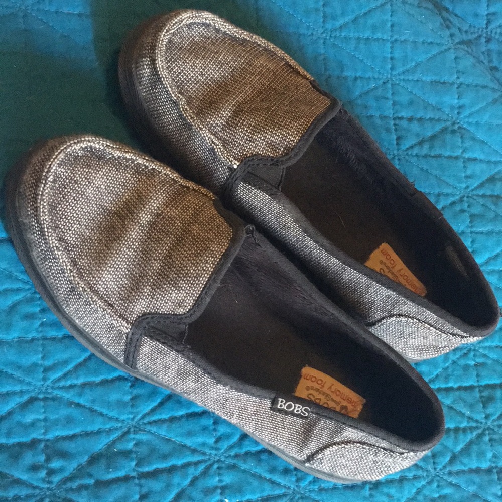 Bobs Memory Foam Loafer Black Tweed